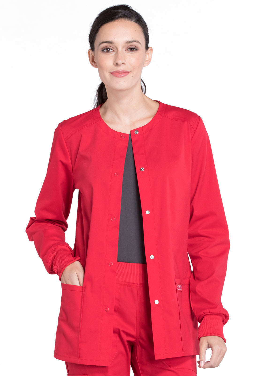 Women's Snap Front Jacket - Red